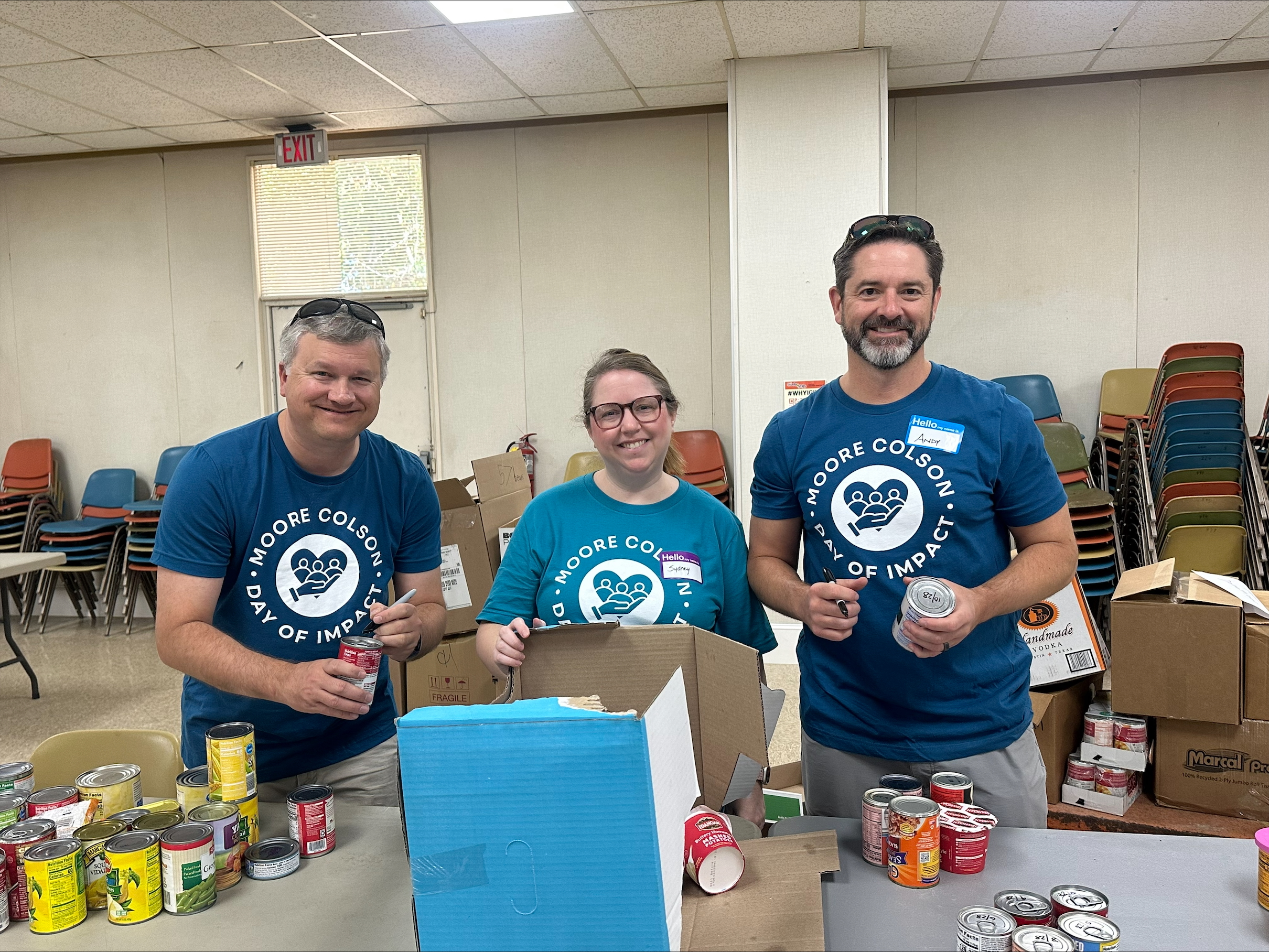 Moore Colson employees volunteering at the Center for Family Resources