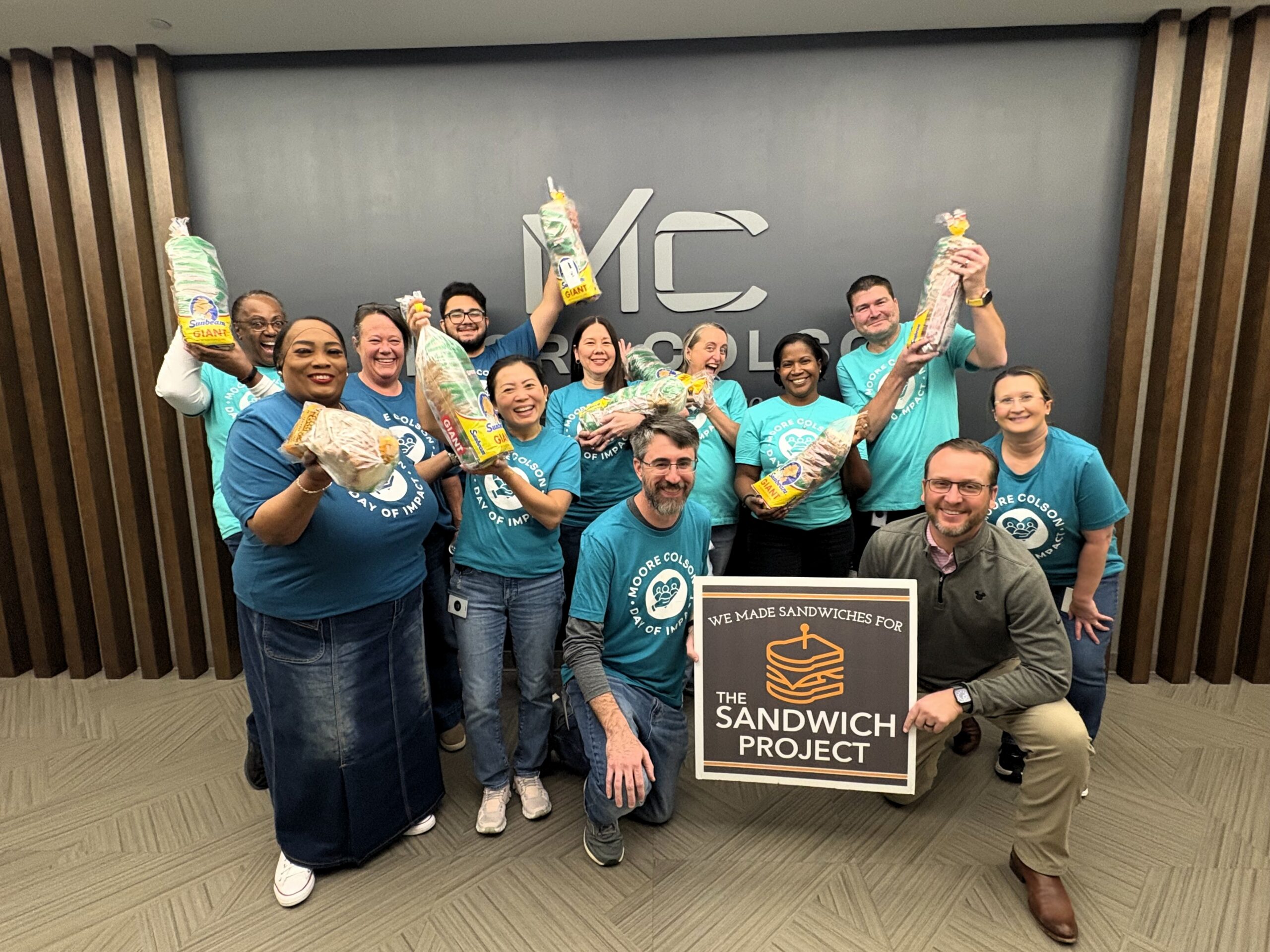 Moore Colson employees volunteering for The Sandwich Project