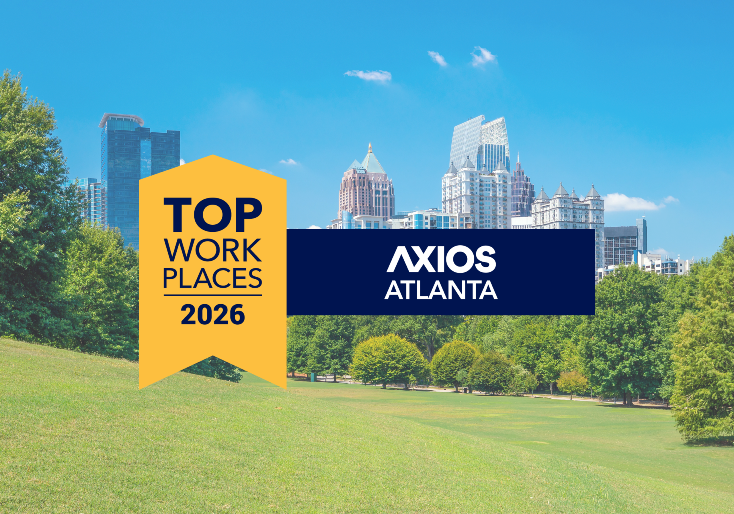Atlanta skyline with Moore Colson's 2026 Top Workplaces Badge
