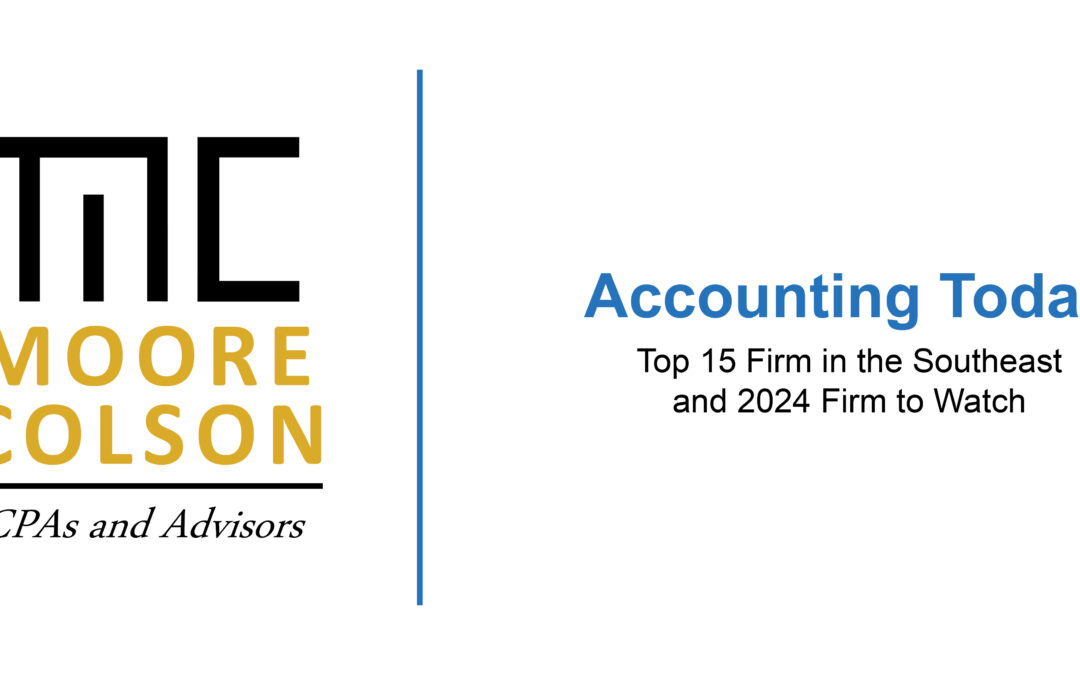 Moore Colson Ranks Top 15 on Accounting Today Regional Leaders List (Southeast)